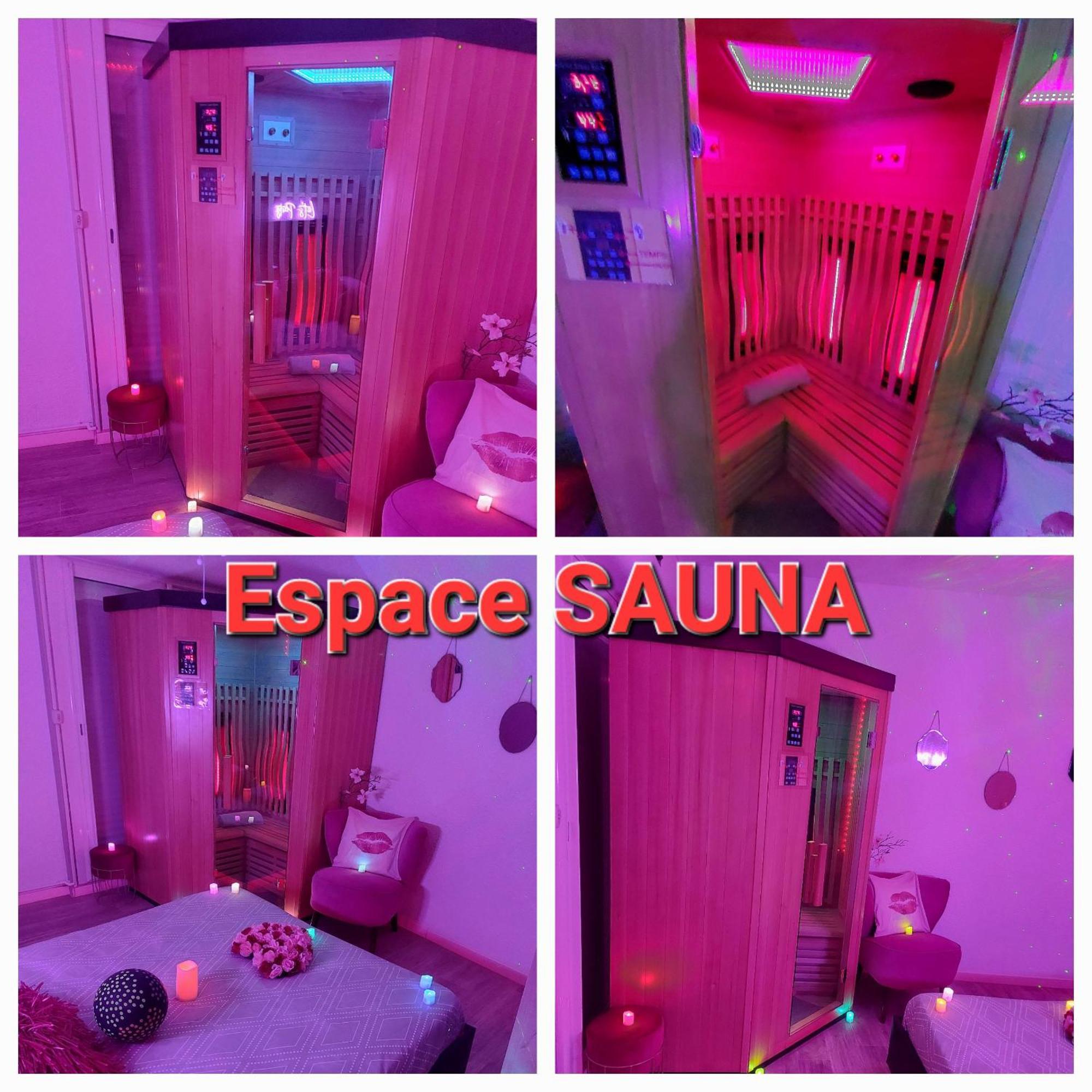 Luxe Sauna Privatif Et Grand Bain Jacuzzi A Deux A Biscarosse Plage Pour Nuit Romantique Avec Decoration Led Et Bougies บิสการ์รอส ภายนอก รูปภาพ